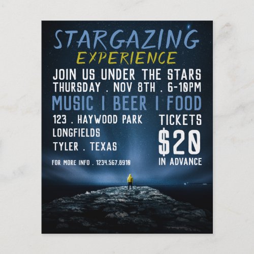 Stargazer Portrait Planetarium Event Advertising Flyer