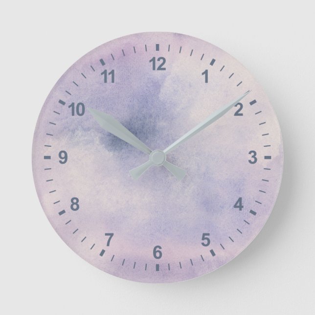 Stargazer | Purple & Blue Round Clock (Front)