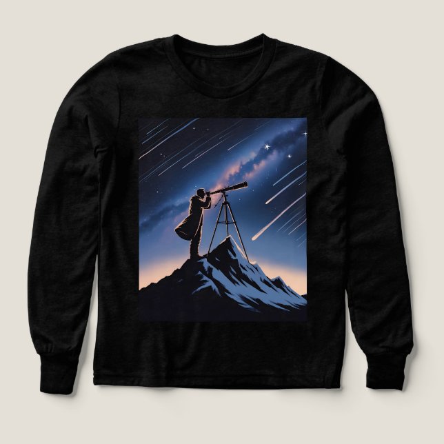 Stargazer’s Peak Watching the Universe  Tri-Blend Shirts (Design Front)