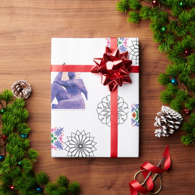 Stargazer Sculpture Kaleidoscope Wrapping Paper  (Holiday Gift)