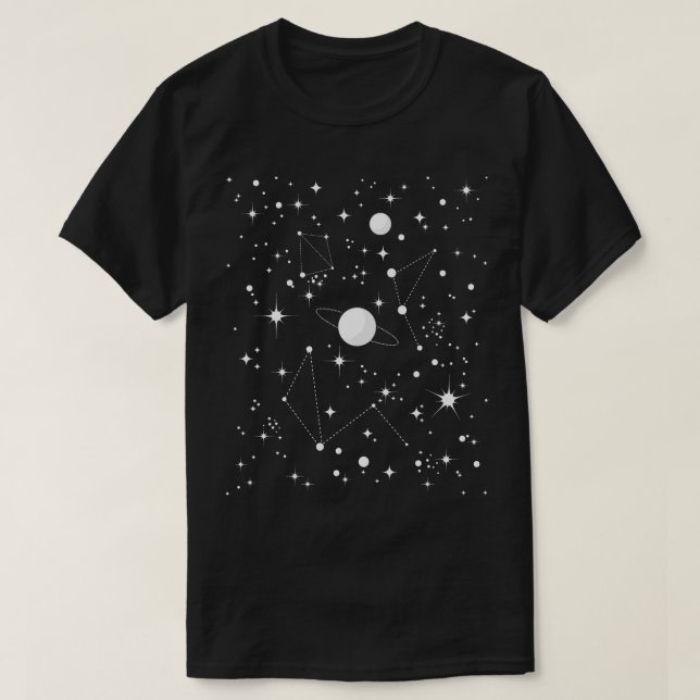 Stargazing  Astronomy Lover Astrological Constella T-Shirt (Design Front)