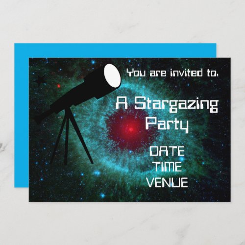 Stargazing Astronomy telescope Party Invitation
