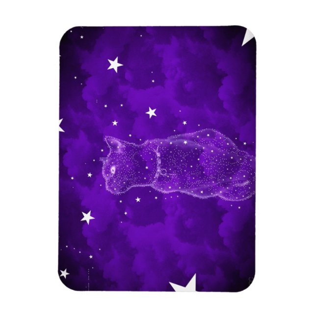 Stargazing Cat Magnet (Vertical)
