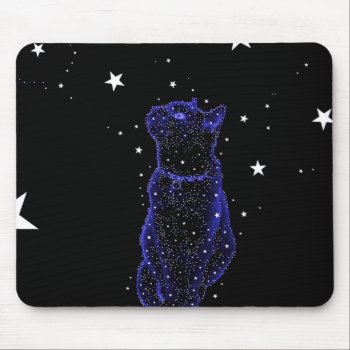 Stargazing Cat Mousepad by WeAreBlackCatClub at Zazzle