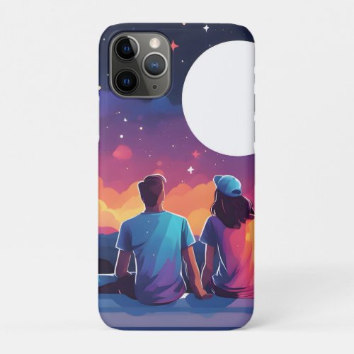 Stargazing Couple iPhone 11 Pro Case