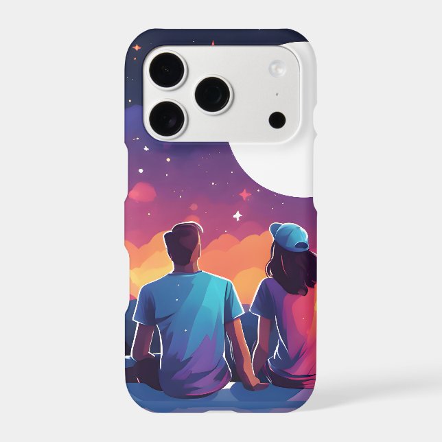 Stargazing Couple Iphone Case (Back)