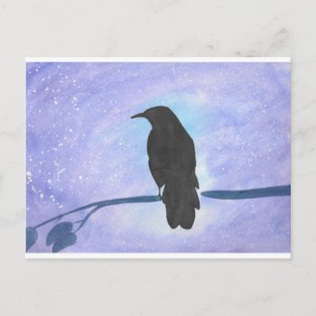 Stargazing Crow Postcard by AlteredBeasts at Zazzle