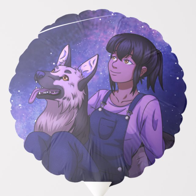 Stargazing with a Dog Balloon (Front)
