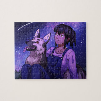 Stargazing with a Dog Jigsaw Puzzle