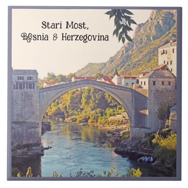 STARI MOST BRIDGE, BOSNIA AND HERZEGOVINA CERAMIC TILE (Front)