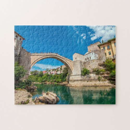 Stari Most Bridge Countryside Bridge Bosnia Landsc Jigsaw Puzzle