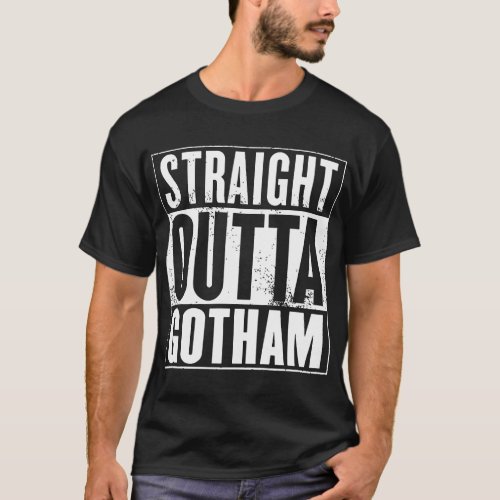 staright outta gotham funny gotham hipster car T_Shirt