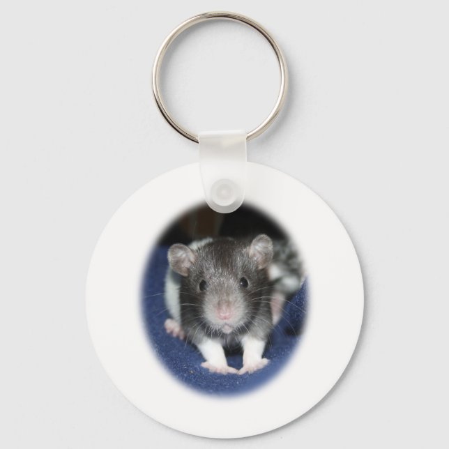 Staring Baby Rat Products Keychain (Front)