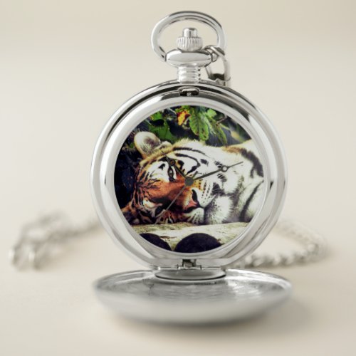 Staring Tiger Pocket Watch