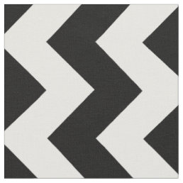 Stark Black and White Chevron Stripe Fabric