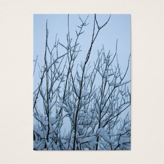 stark branches with snow create abstract ACEO (Front)