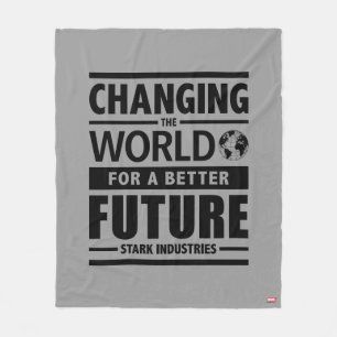 Stark Industries Changing The World Fleece Blanket