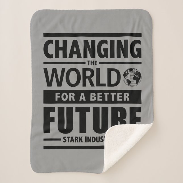 Stark Industries Changing The World Sherpa Blanket (Front)