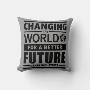 Stark Industries Changing The World Throw Pillow
