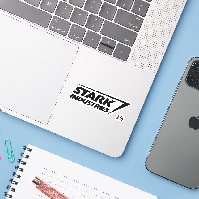 Stark Industries Logo Sticker (Laptop w/ iPhone)