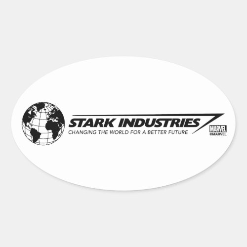 Stark Industries World Logo Oval Sticker