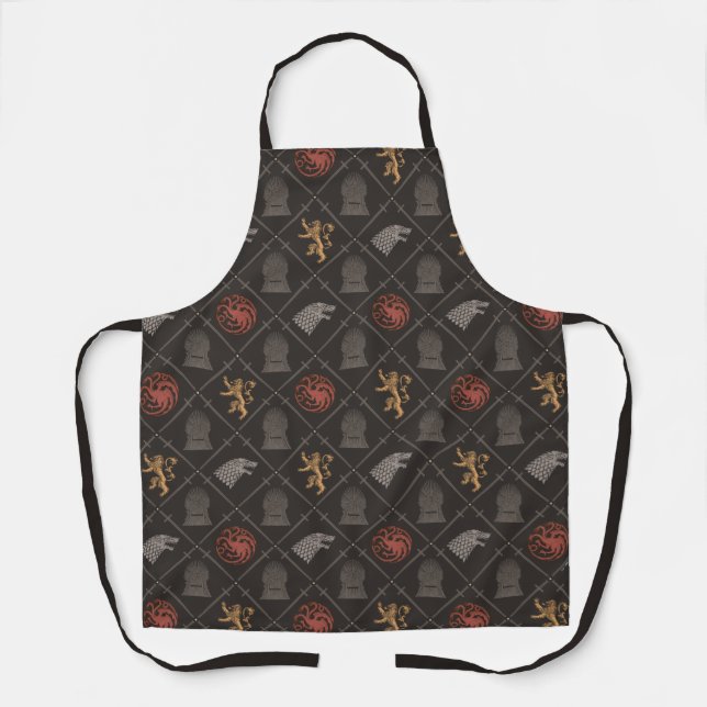 Stark, Lannister, Targaryen, Iron Throne Pattern Apron (Front)
