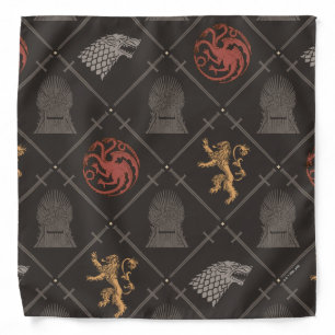 Stark, Lannister, Targaryen, Iron Throne Pattern Bandana