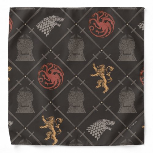 Stark Lannister Targaryen Iron Throne Pattern Bandana