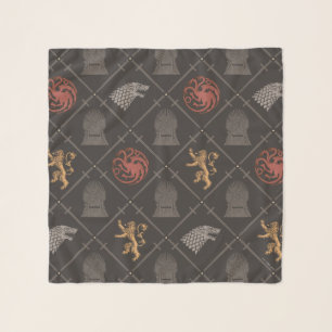 Stark, Lannister, Targaryen, Iron Throne Pattern Scarf