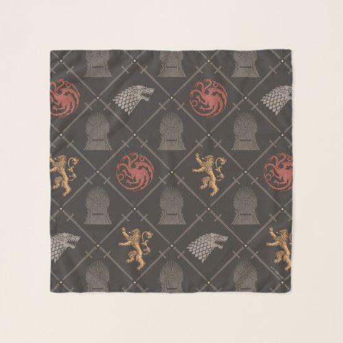 Stark Lannister Targaryen Iron Throne Pattern Scarf