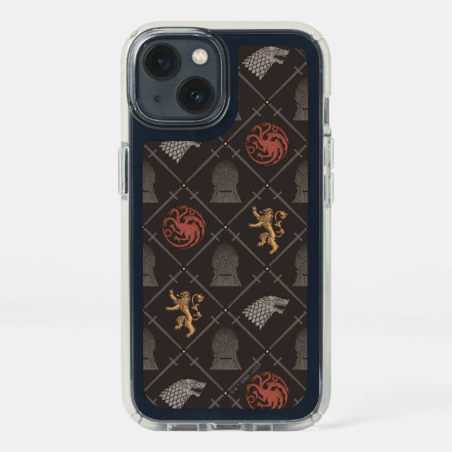 Stark, Lannister, Targaryen, Iron Throne Pattern Speck iPhone 13 Case (Front)