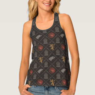 Stark, Lannister, Targaryen, Iron Throne Pattern Tank Top