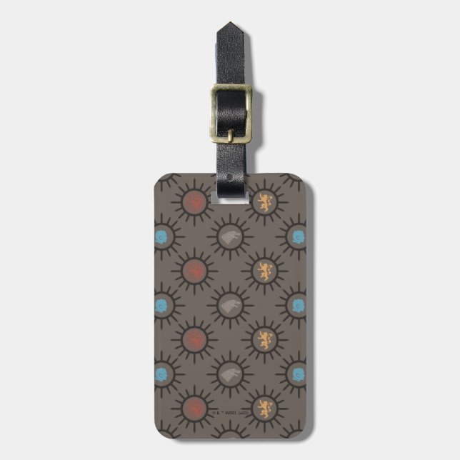 Stark, Lannister, Targaryen, Night King Pattern Luggage Tag (Front Vertical)