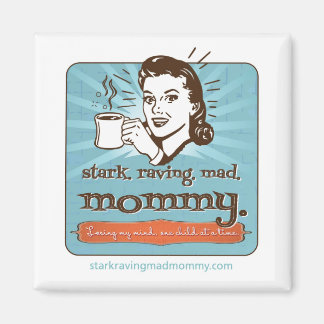 stark. raving. mad. mommy. logo magnet
