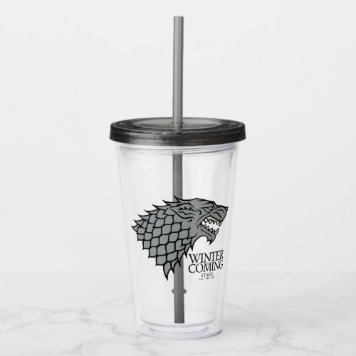 Stark Sigil _ Winter Is Coming Acrylic Tumbler