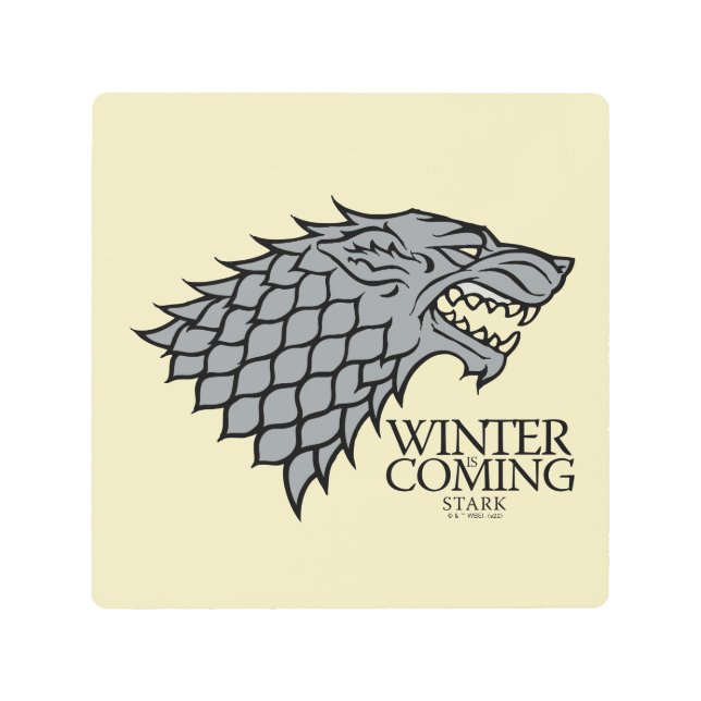 Stark Sigil - Winter Is Coming Metal Print (Front)