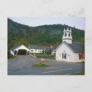 Stark Village New Hampshire Covered Bridge Postcard