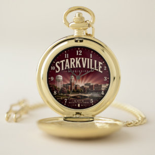 Starkville Mississippi Southern College Town Pocket Watch