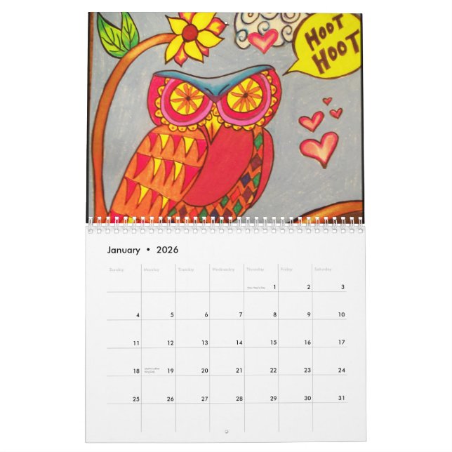 Starla art 2012 calendar (Jan 2026)