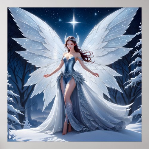 Starlight Blue Sky Fairy Poster