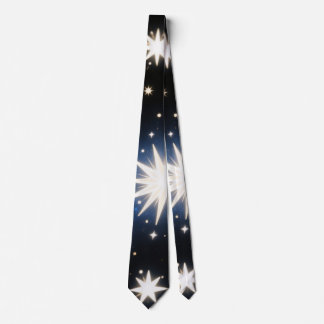 Starlight Bursts ,Radiant Cosmic Pattern Neck Tie