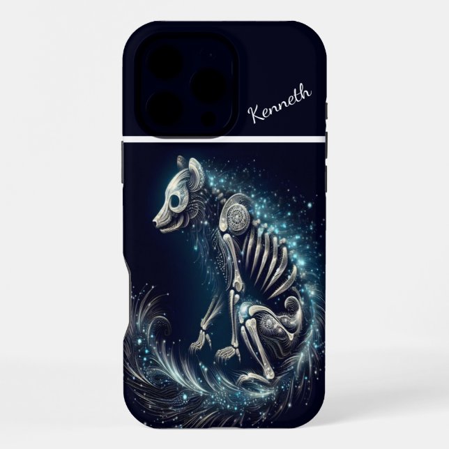 Starlight Canine Skeleton Iphone Case (Back)