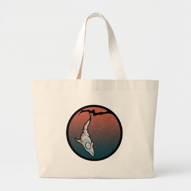 starlight dolphin cocoon large tote bag (Front)