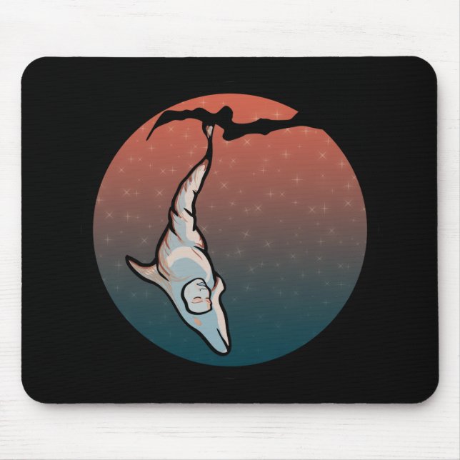 starlight dolphin cocoon mouse pad (Front)