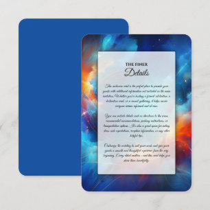 Starlight Fusion of Fire and Ice Wedding Enclosure Card