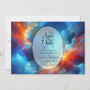 Starlight Fusion of Fire and Ice Wedding Save The Date