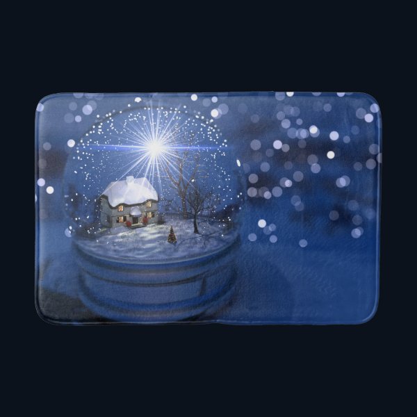 Starlight Globe Christmas Bath Mat