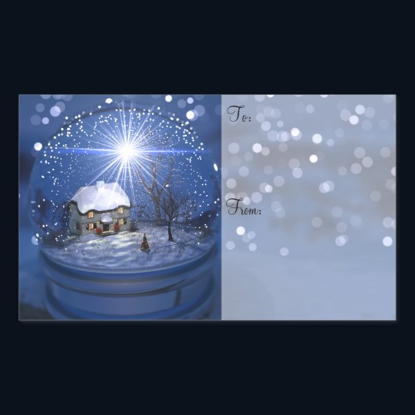 Starlight Globe Christmas Gift Labels