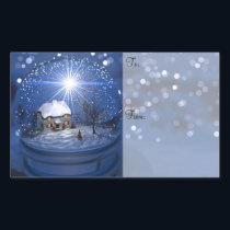 Starlight Globe Christmas Gift Labels