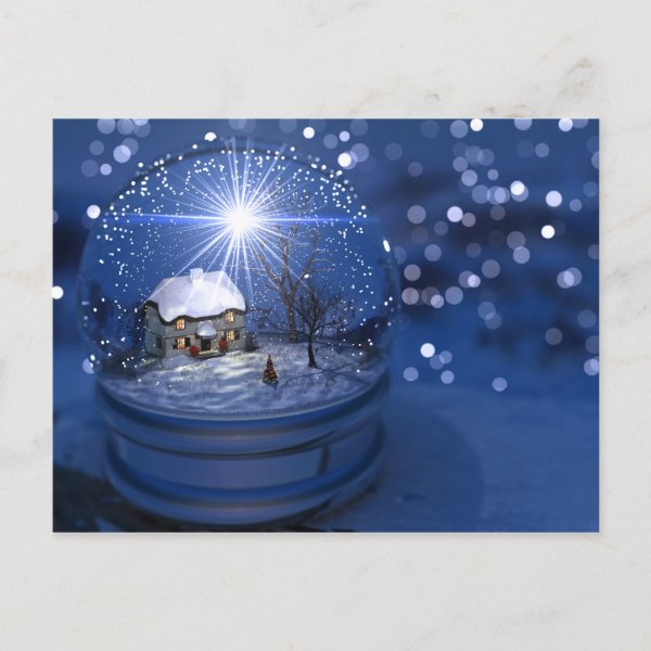 Starlight Globe Christmas Postcard